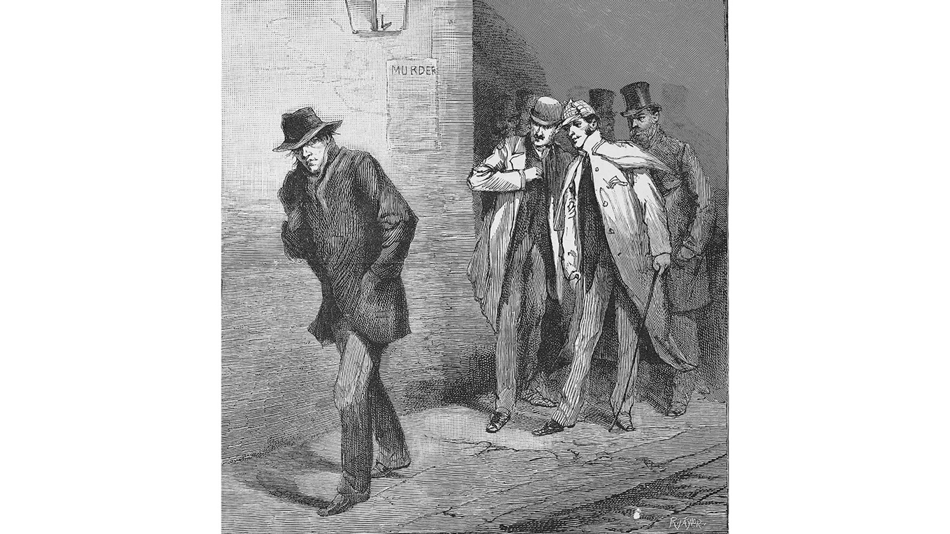 Illustration av Jack the Ripper (t.v.), så som illustratören R. Taylor föreställde sig honom. Foto: Wikimedia Commons