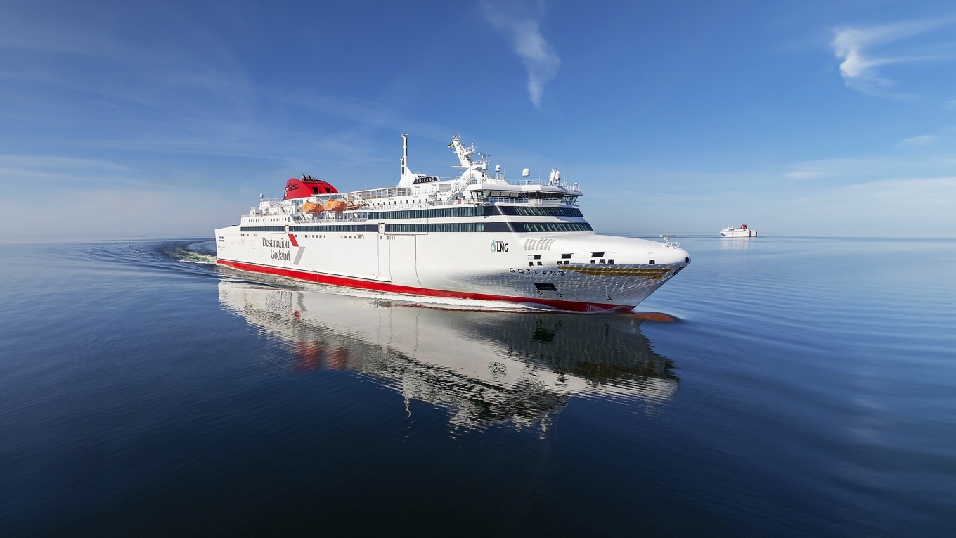 Färjan SF 1650 MS Gotland transporterar passagerare och bilar från Oskarshamn och Nynäshamn till Visby. Foto: Olof Segerberg/Pressbild DG