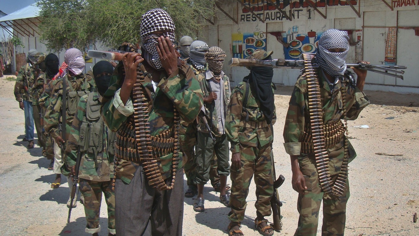 Medlemmar i terrorgruppen al-Shabaab i Somalias huvudstad Mogadishu den 5 mars 2012. Foto: Mohamed Abdiwahab/AFP via Getty Images