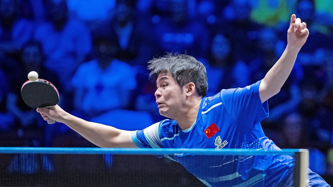 Kina är ett av lagen som Sveriges herrar hoppas slippa få möta alltför tidigt i turneringen. På bilden ses storstjärnan Lin Shidong. Foto: Johan Nilsson/TT Nyhetsbyrån