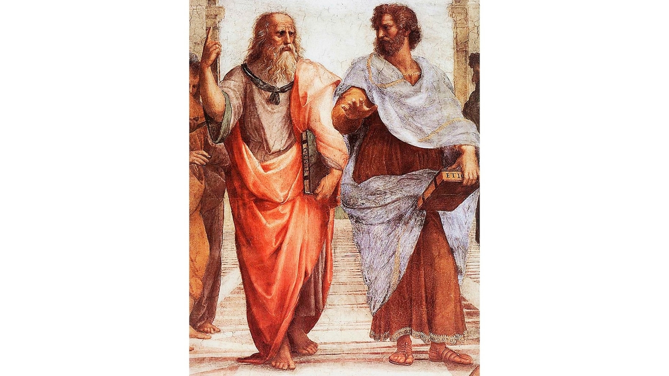 Platon och Aristoteles diskuterar de stora frågorna. Något vi också borde göra. Foto: Wikimedia Commons