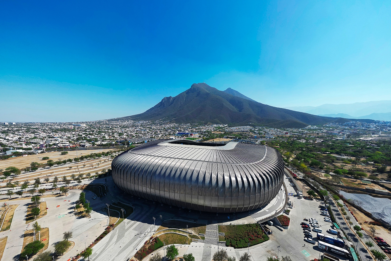 Estadio BBVA Bancomer, Monterrey, Mexiko. 15 juni, kick-off: 04.00, Sverige–Tunisen. Kapacitet: 53 529. Foto: Rodrigo Oropeza/Getty Images