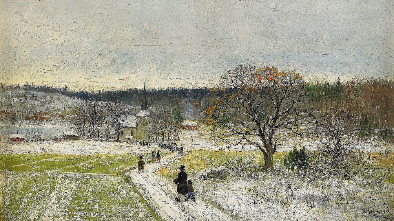 Härkomst och hembygd – begrepp som Selma Lagerlöf aktualiserar i sina böcker. Målning av Olof Hermelin (1827–1913). Foto: Wikimedia Commons