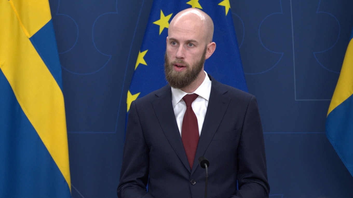 Carl-Oskar Bohlin, minister för civilt försvar (M). Foto: Roger Sahlström