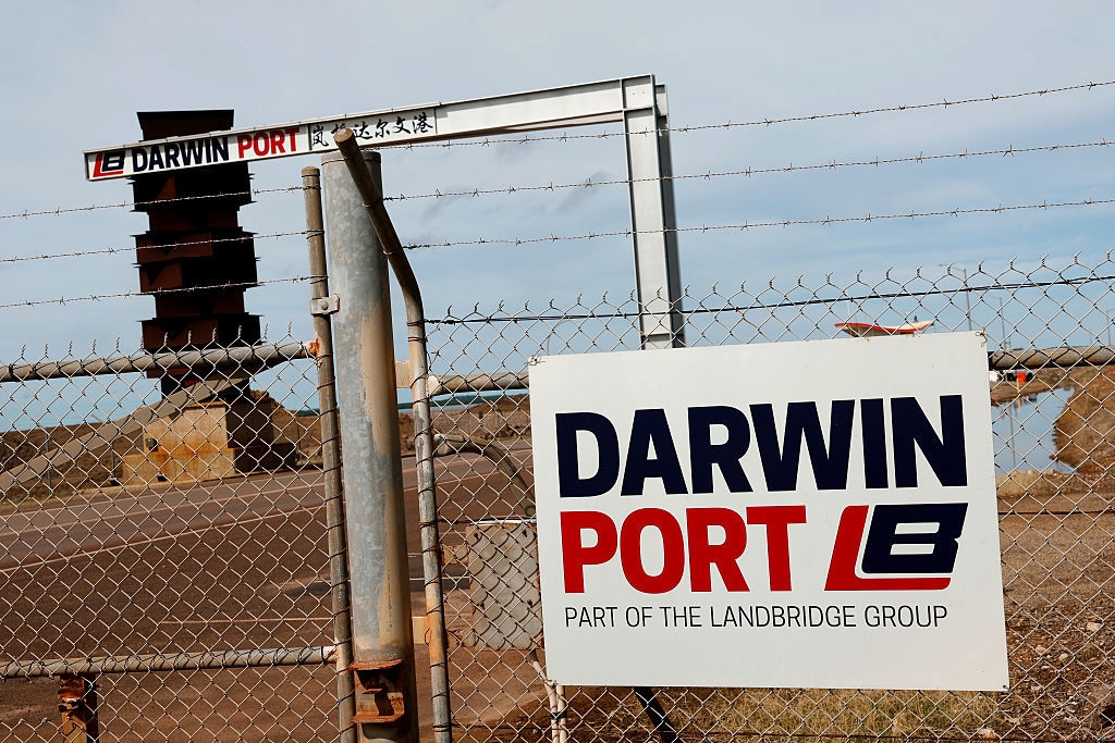 Ingången till den omstridda hamnen i Darwin. Foto: Darrian Traynor/Getty Images