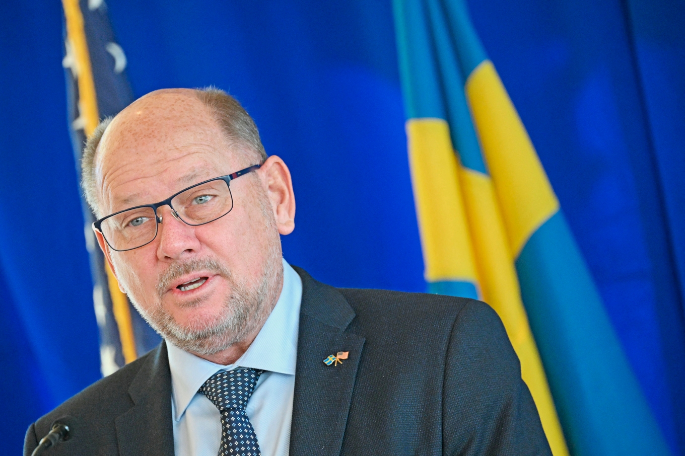 Urban Ahlin har tidigare varit ambassadör i Kanada och är nu ambassadör i USA. Han menar att säkerhetsläget kommer att påverka arrangemanget.    Foto: Mandel Ngan/AFP via Getty Images