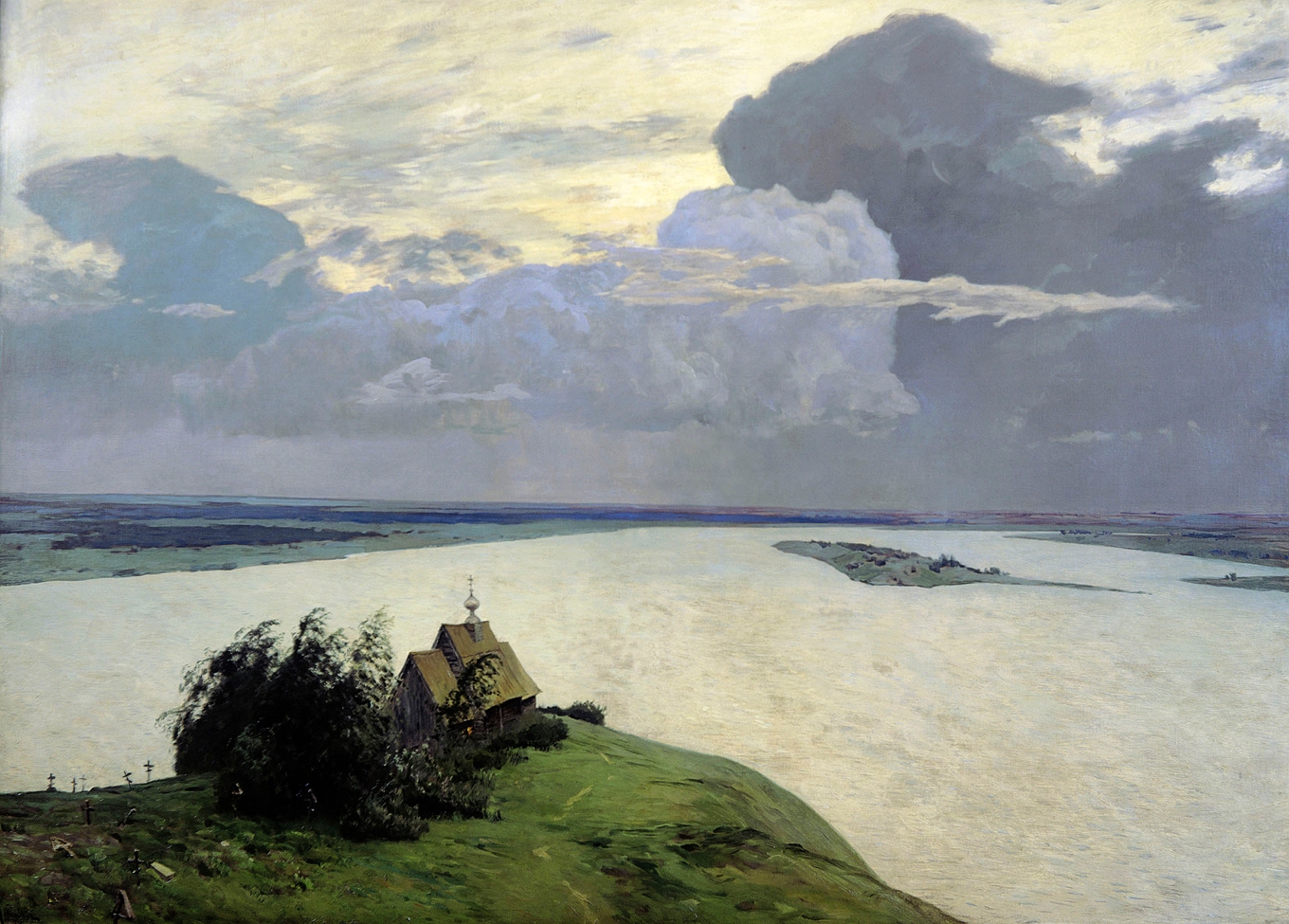 När himlen förblir fredad. Målning av Isaak Levitan (1860–1900). Foto: Wikimedia Commons