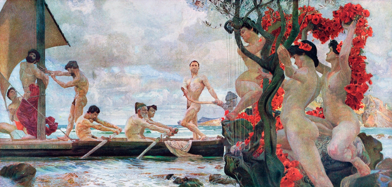 ”Odysseus och sirenerna” (ca 1900) av Otto Greiner (1869–1916). Foto: Bridgeman Art Library/ Wikimedia Commons