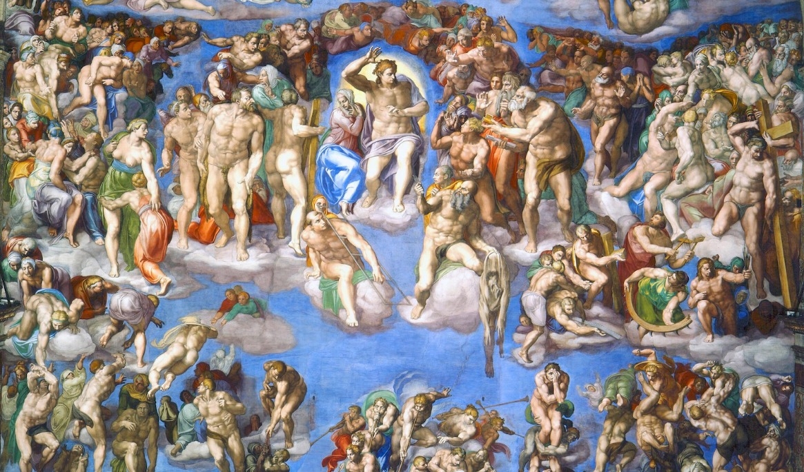 Michelangelos ”Den yttersta domen” (1541, Sixtinska kapellet). Foto: Wikimedia Commons