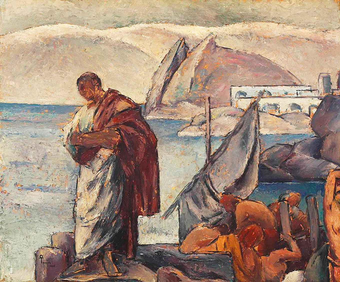 Ovidius i exil – den romerske poeten förvisad av kejsar Augustus till Tomis vid Svarta havet. Målning av Ion Theodorescu (1882–1939). Foto: Wikimedia Commons