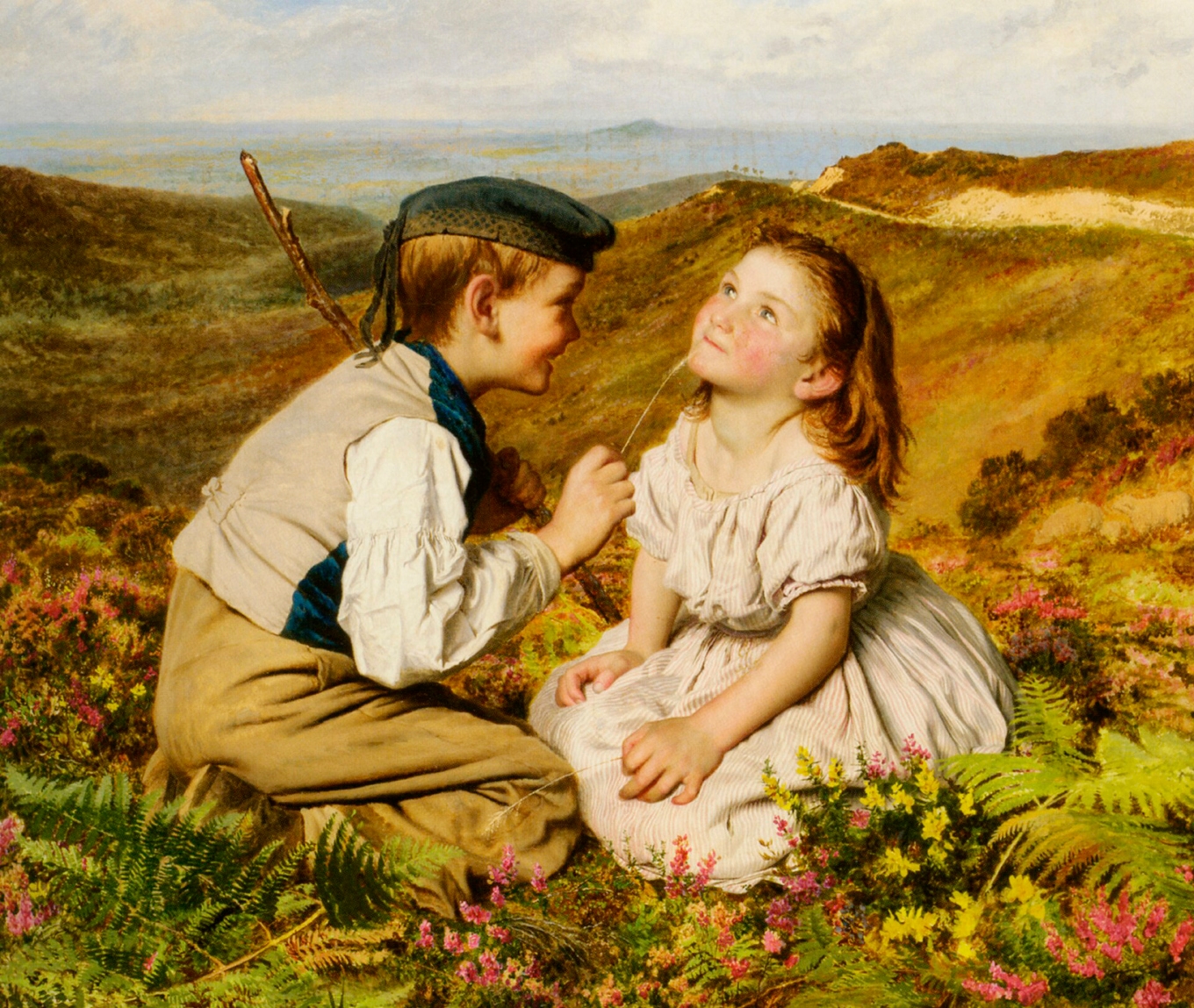 I ”Räkna tyst till tio” har leken och gemenskapen nästan blivit utrotningshotade. Målning av Sophie Gengembre Anderson (1823–1903). Foto: Wikimedia commons Foto: lorem