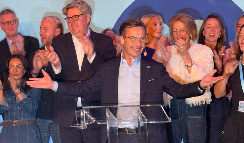 ”vad var det jag sa”, inledde statsministern sitt tal med. Foto: Staffan Erfors