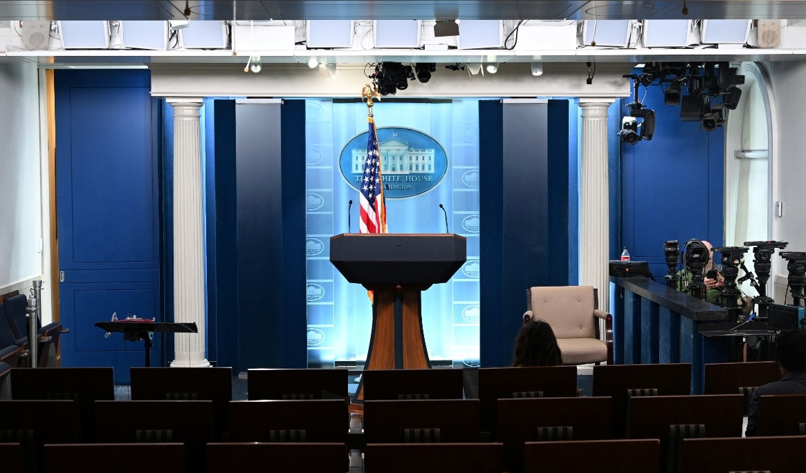 Vita husets pressrum. Foto: Alex Wroblewski/AFP via Getty Images