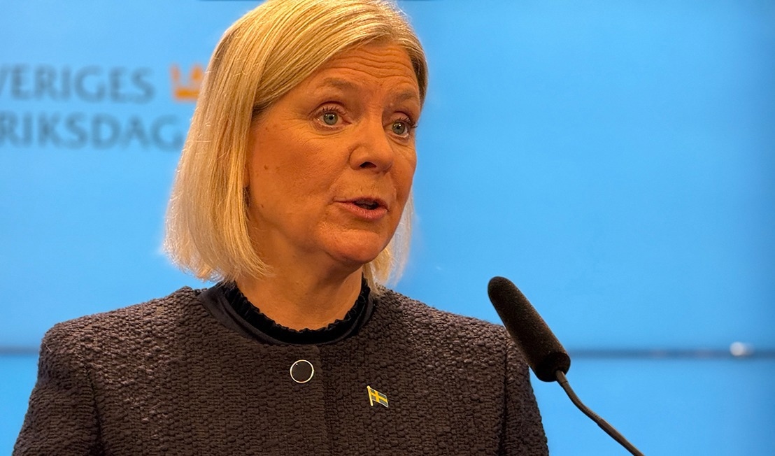 Magdalena Andersson (S) konstaterar att det inte är sannolikt med en rödgrön budget i tid. Foto: Staffan Erfors