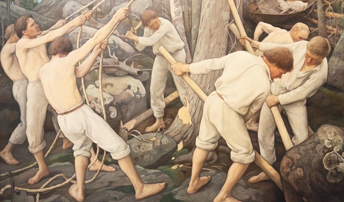 ”Karelens pionjärer” (1900) av Pekka Halonen. Foto: Susanne Willgren Lamm