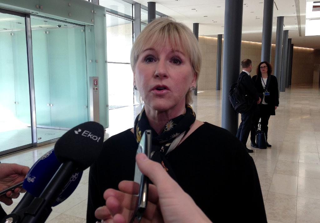 Margot Wallström är på plats i Luxemburg. (Foto: Wiktor Nummelin/TT)