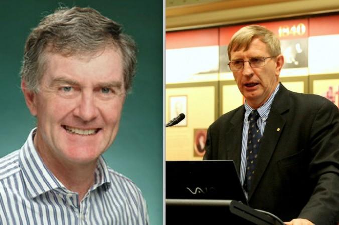Philip O'Connel, nuvarande ordförande för The Transplantation Society och Jeremy Chapman, tidigare ordförande. En oberoende utredare har hittat bevis på att de har varit involverade i ett omfattande samarbete med ett kinesiskt transplantationssjukhus samtidigt som de var med och tog beslut om hur det internationella transplantationssamfundet skulle förhålla sig till Kina, som anklagas för organstölder från samvetsfångar. (Foto: University of Sydney; Australiska Epoch Times)