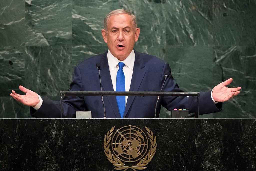 Israels premiärminister Benjamin Netanyahu i FN i september. (Foto:  Drew Angerer/Getty Images)
