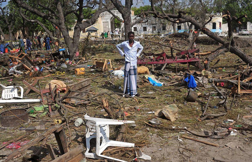 Bilden visar en annan bombexplosion i Mogadishu. Den här senaste explosionen har ägt rum utanför Somalias huvudstad Mogadishu. (Foto: Mohamed Abdiwahab /AFP/Getty Images)