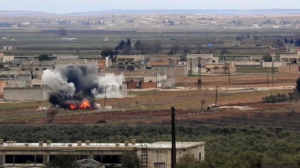 Bilder som påstås visa turkiska robotattacker mot staden al-Bab har tidigare publicerats av ett av IS propagandaorgan. Arkivbild. (Foto: AP/TT)