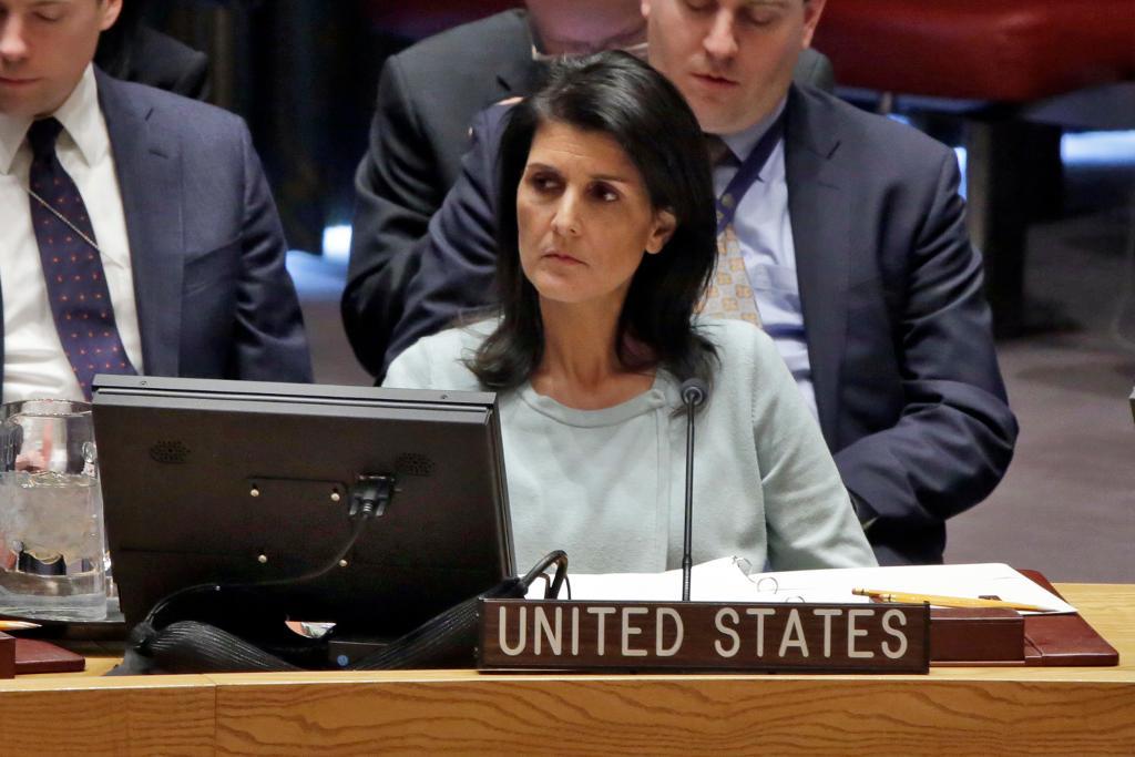 USA:s FN-ambassadör Nikki Haley. (Foto: Richard Drew/AP/TT)