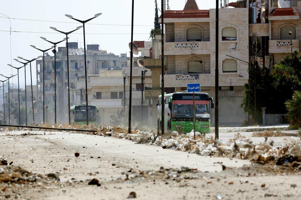 

Den belägrade stadsdelen Waer. Foto: AP/TT-arkivbild                                            