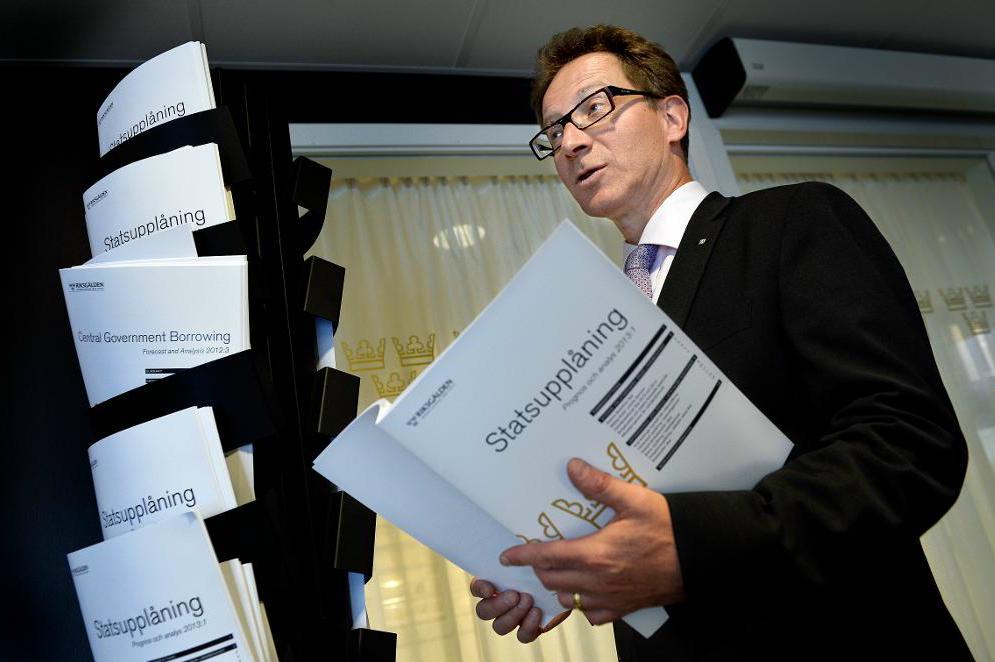 
Riksgäldsdirektören Hans Lindblad skärper kraven på storbankernas kapitalbuffertar för att hantera krislägen.  Foto: Tomas Oneborg / SvD / TT-arkivbild                                            