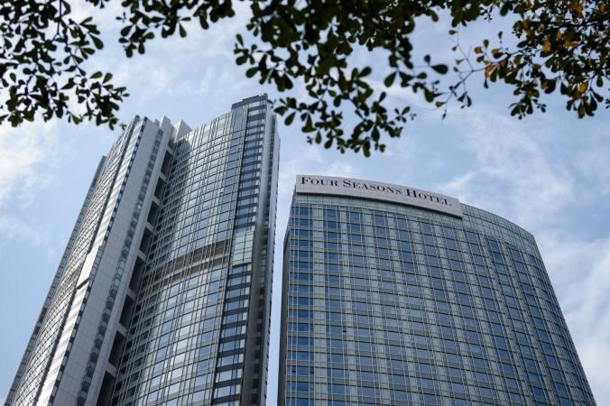 Four Seasons i Hongkong, där den nu försvunne Xia Jianhua bodde innan försvinnandet.  (Foto: Anthony Wallace/AFP/Getty Images)
