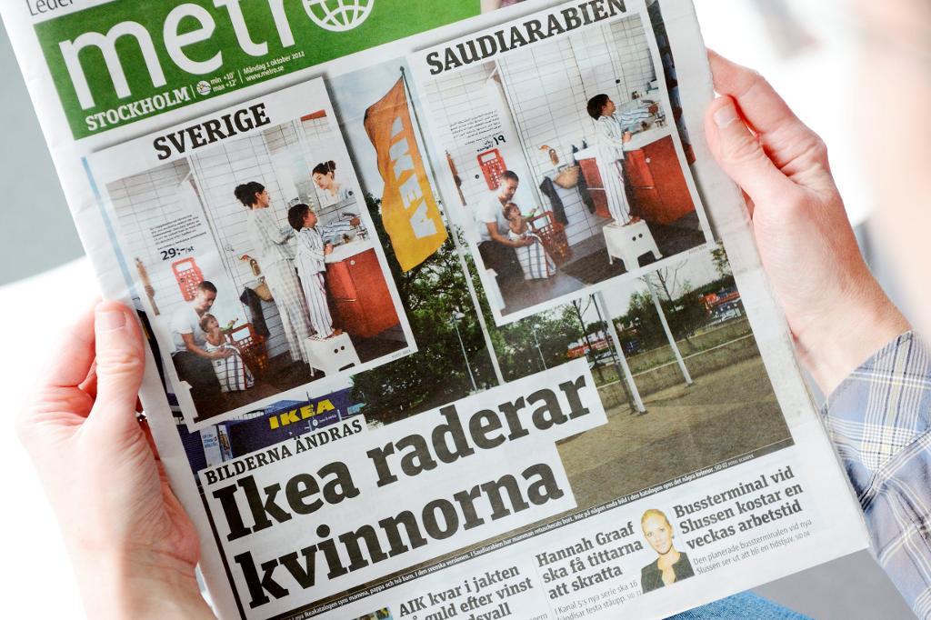 Fallet i Israel är inte första gången Ikea har sänt ut material utan kvinnor. Hösten 2012 tog företaget bort kvinnorna från sin saudiska katalog. Arkivbild. Foto: Henrik Montgomery/TT