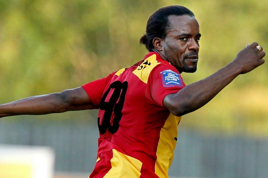 
Peter Ijeh, här i syrianskas tröja. Foto: Fredrik Persson/TT-arkivbild                                            