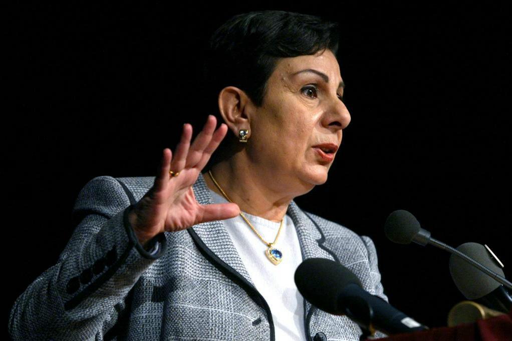 Den palestinska politikern och fredsaktivisten Hanan Ashrawi fördömer det israeliska beslutet. Foto: Jack Mikrut/TT-arkivbild