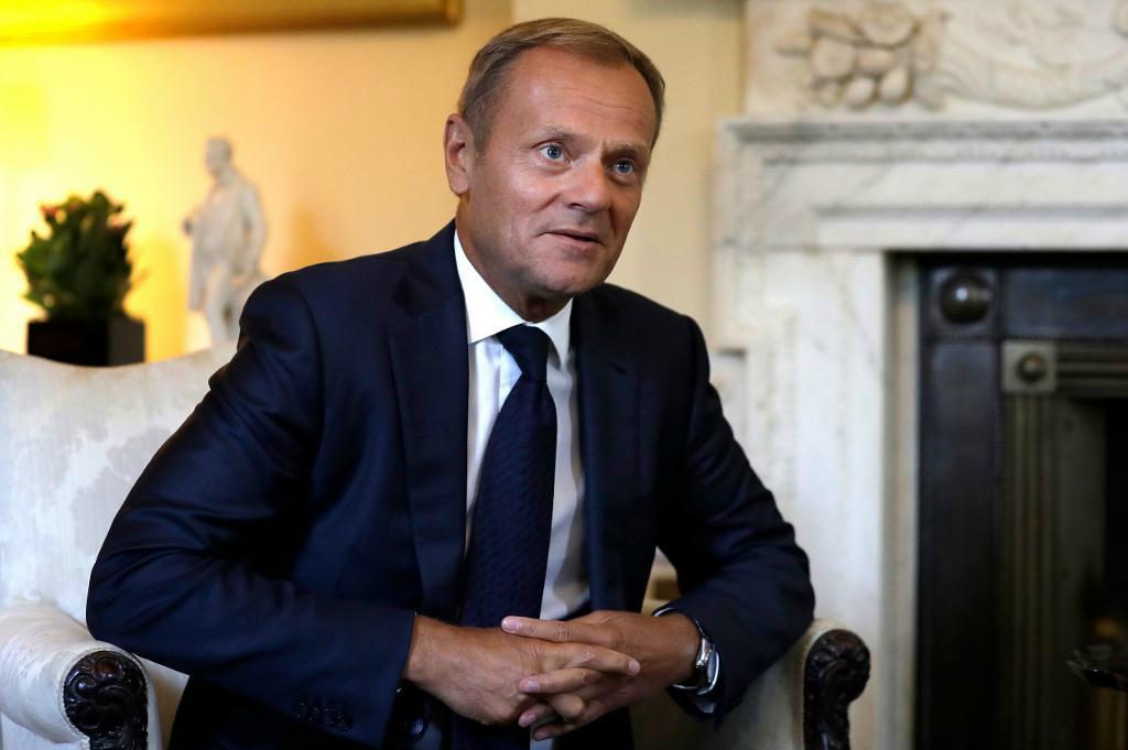 EU:s permanente rådsordförande Donald Tusk får inte sitt hemlands stöd när han söker förlängt mandat. Foto: Kirsty Wigglesworth/AP poolfoto