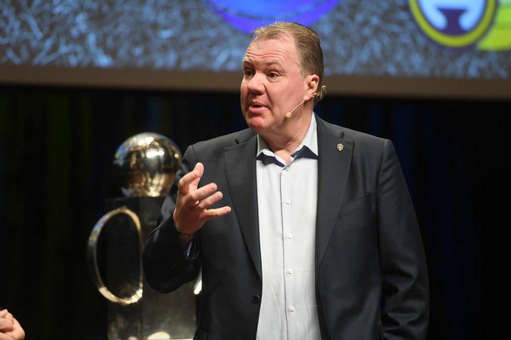 Svenska fotbollförbundets ordförande Karl-Erik Nilsson, som omvaldes som ordförande, fick ta del av ännu ett förlustresultat i samband med redovisningen av fjolårets finanser. Arkivbild. Foto: Fredrik Sandberg/TT