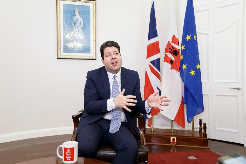
Gibraltars chefsminister Fabian Picardo.  Foto: Daniel Ochoa de Olza/AP/TT-arkivbbild                                            