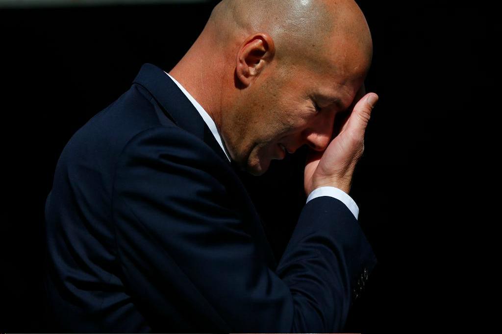 Real Madrids tränare Zinedine Zidane. Foto: Daniel Ochoa de Olza/AP/TT