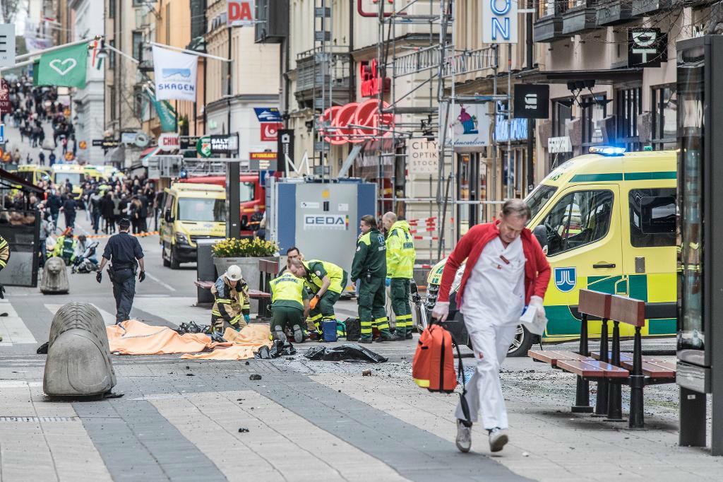 Offer för terrordådet den 7 april på Drottninggatan i Stockholm. Foto: Tomas Oneborg/SvD/TT