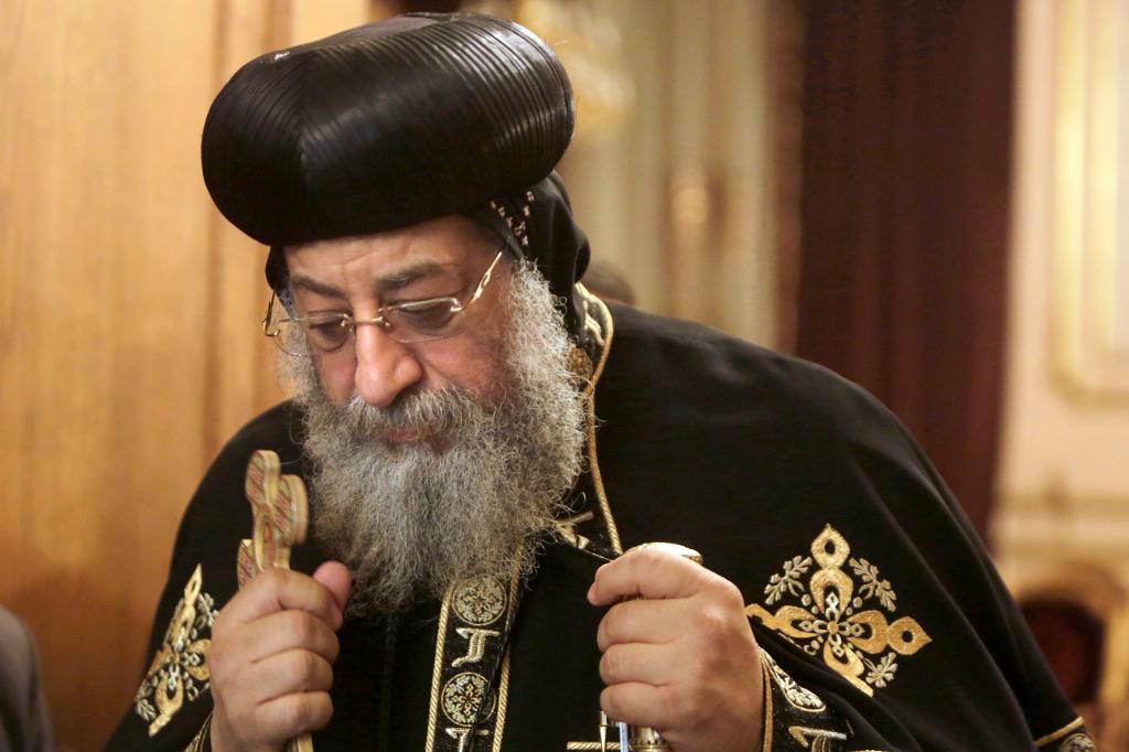 
Den koptiska kyrkans påve Tawadros II ska hålla påskmässa i Kairo. Arkivbild. Foto:
Amr Nabil/AP/TT                                            