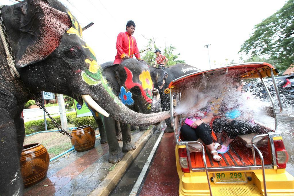 Songkran. Nyårfirandet i Thailand, är ett veckolångt vattenkrig. Arkivbild. Foto: Sakchai Lalit/AP/TT