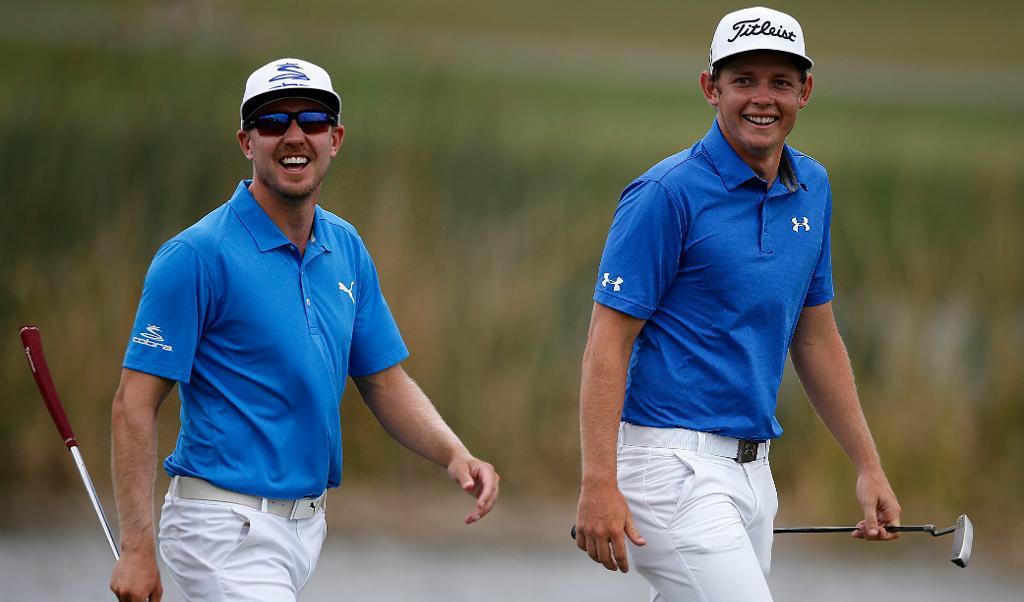 
Jonas Blixt och Cameron Smith tidigare under veckan i New Orleans. Foto: Gerald Herbert/AP/TT                                            