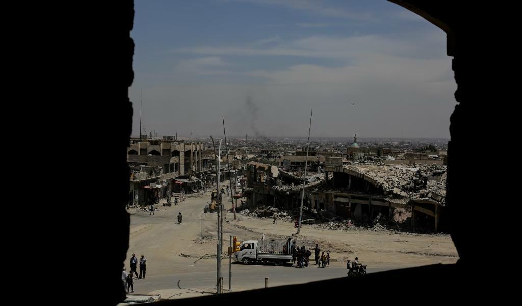 
Förstörda byggnader i västra Mosul. Foto: Bram Janssen/AP/TT-arkivbild                                            