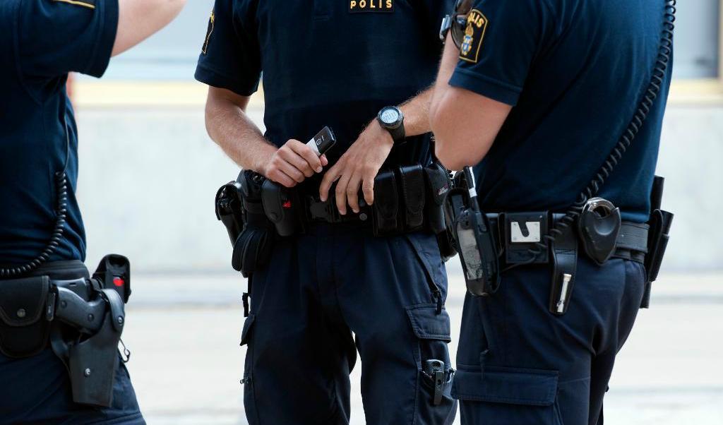 
Poliser i uniform skulle bli en vanligare syn på gator och torg. Men det har blivit tvärtom. Arkivbild. Foto: Bertil Ericson / TT                                            