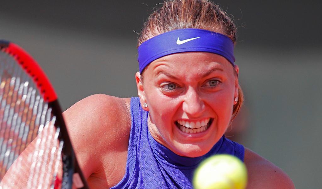 
Petra Kvitova i Franska mästerskapen, där hon gjorde comeback. Foto: Christophe Ena/AP/TT                                            