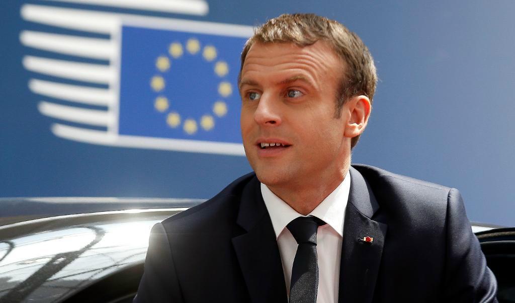 Emmanuel Macron anländer till Bryssel under torsdagen. Foto: Julien Warnand