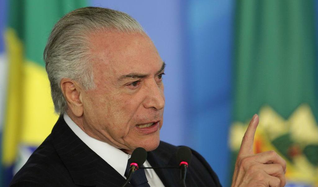 
Brasiliens president Michel Temer. Foto: Eraldo Peres/AP/TT-arkivbild                                            