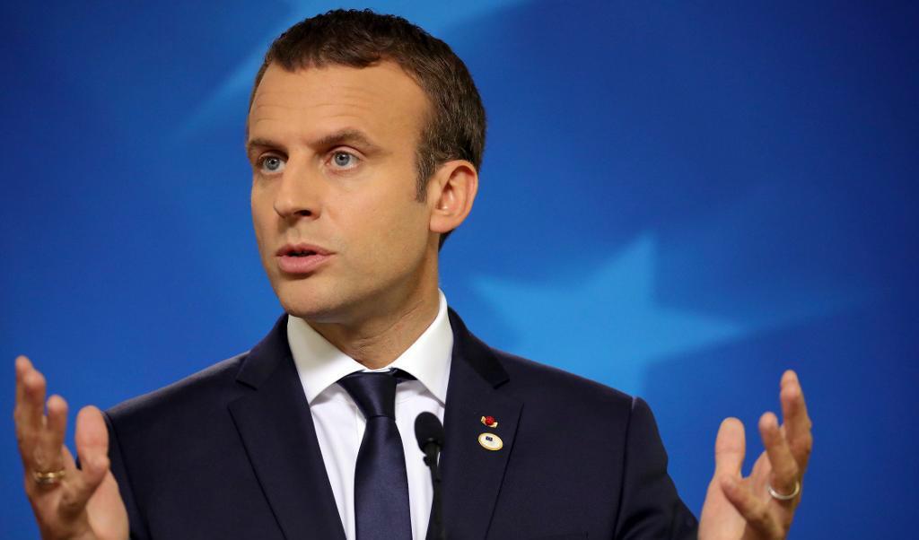 Frankrikes president Emmanuel Macron. Foto: Olivier Matthys. Arkivbild