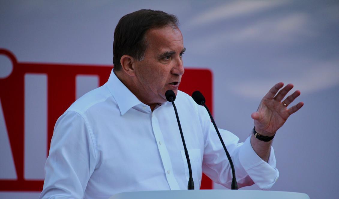 


Statsminister Stefan Löfven talar i Almedalen, 5 juli 2018. Foto: Susanne W Lamm / Epoch Times                                                                                                                                    