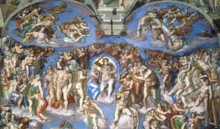 

“Den yttersta domen” av Michelangelo i Sixtinska kapellet inspirerades av Dantes "Den gudomliga komedin". Den föreställer de tre rikena i livet efter detta: helvetet, skärselden och himlen. Foto: Public Domain                                                                                            