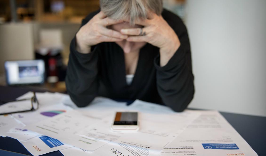 Antalet obetalda räkningar som skickas vidare till Kronofogden ökade markant första halvåret 2018. Foto: Jessica Gow/TT-arkivbild