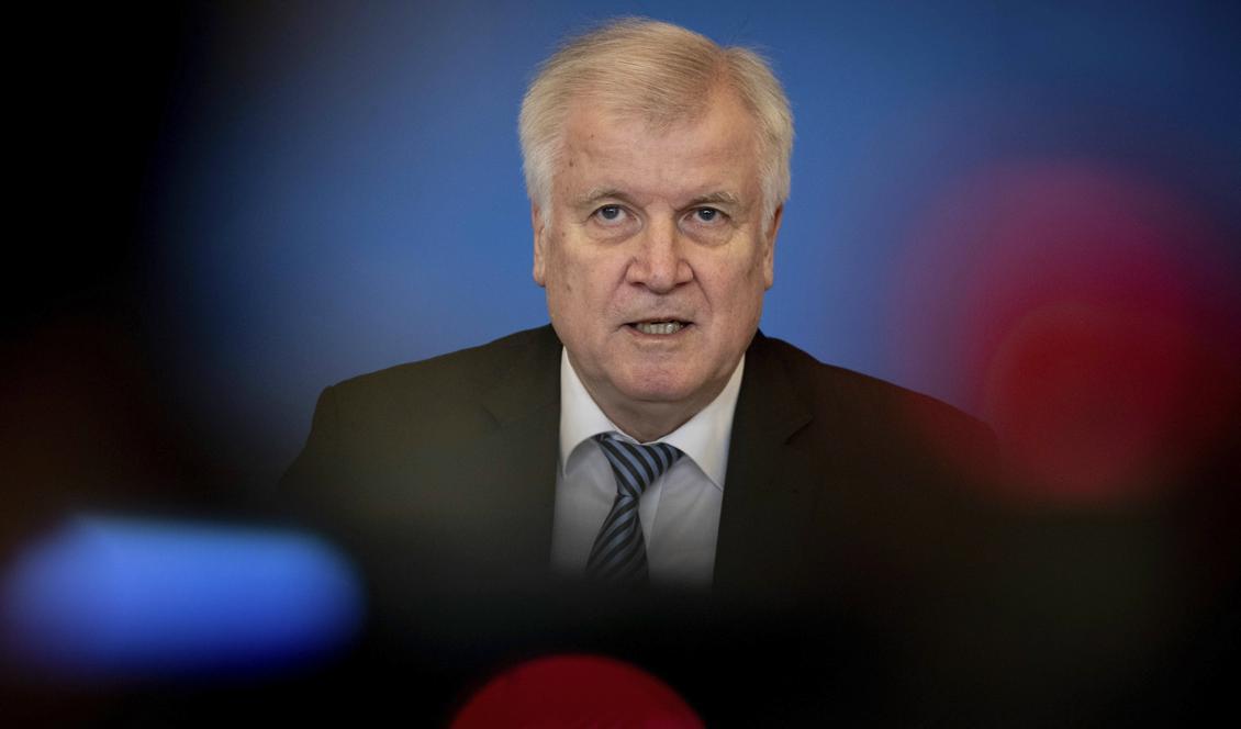 Tysklands inrikesminister Horst Seehofer. Foto: Kay Nietfeld/AP/TT-arkivbild