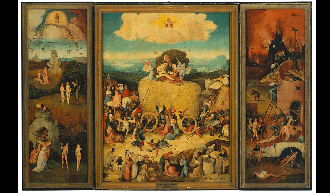 
"Höskrindan” ca 1516, av Hieronymus Bosch. Olja på pannå, 135 cm × 200 cm. Foto: Public Domain                                            